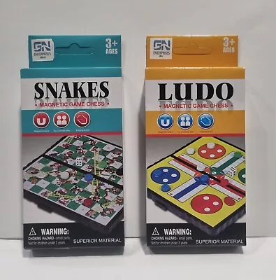 25x MINI MAGNETIC TRAVEL GAME LUDO / SNAKES & LADDERS GOODIE BAG FILER MIX&MATCH • £24.99