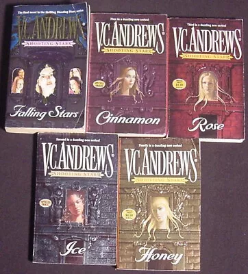 $10.36 • Buy V.C. Andrews~Lot 5 PB~Complete Shooting Stars Series~Rose~Cinnamon~Honey+~LN/VG