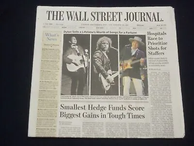 $21 • Buy 2020 December 8 The Wall Street Journal Newspaper - Bob Dylan Sells His Catalog