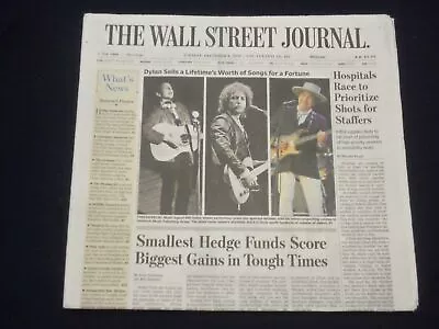 $21 • Buy 2020 December 8 The Wall Street Journal Newspaper - Bob Dylan Sells His Catalog