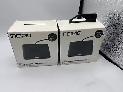 2 Pack Incipio Ghost QI 15W Wireless Black Charging Pad/Base PW-309 Rapid Charge • $9.79