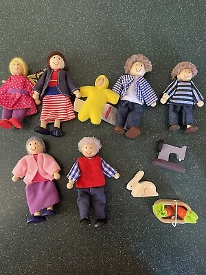 Melissa And Doug Lot Of 7 Dollhouse Figures & Extras EUC • $28