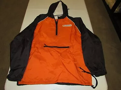 Champ Car Indycar Racing Men's Black Orange 1/2 Zip Up Long Sleeve Jacket Size M • $4.99