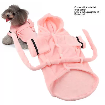 (XL) Puppy Hooded Pajama Plush Pet Bathrobe Comfortable For Dogs For • £9.36
