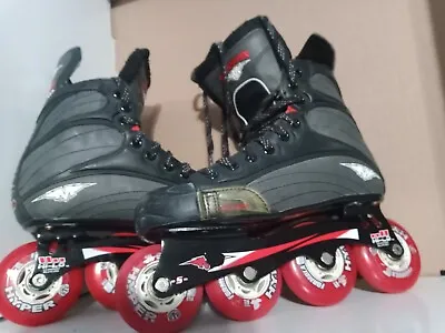 Mission 3500 Quatro Helium  Roller Blades Inline Hockey Skates Adult Size 7 • $59