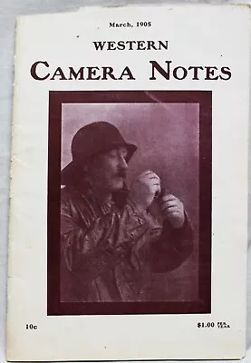 Western Camera Notes Magazine March 1905 Vintage Photography Camera Vintage • $9.99