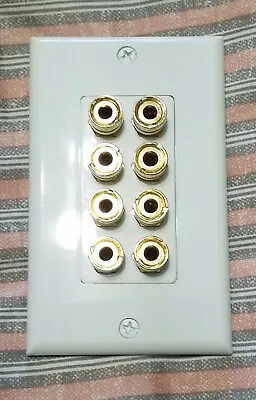 $55 • Buy Home Theater 9.1.2 9.2 Binding Post Set Speaker Wire Wall Plate Banana Plug NIB