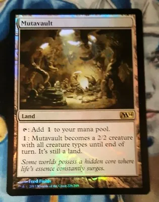 Mutavault FOIL MTG Magic 2014 M14 Rare Land Slight Play To Near-Mint X1 OC4 • $16.95