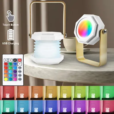 LED Night Light RGB Desk Table Nursery Lamp Dimmable Rechargeable Lantern Remote • $42.20