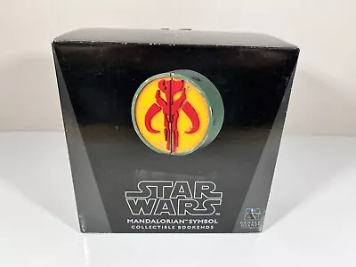 Star Wars The Mandalorian Logo Boba Fett Collectible Bookends Gentle Giant /3000 • $84.99