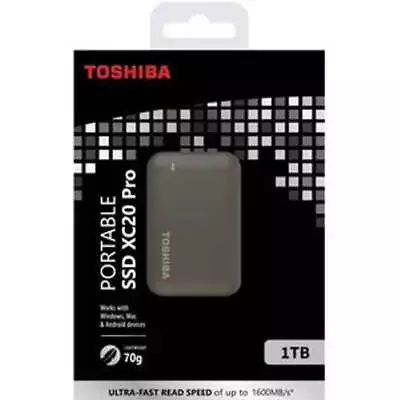 Toshiba PA5286A-1MEH XC20 Pro 1TB Portable SSD (LSW-PA5286A-1MEH) • $217