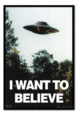 88375 I Want To Believe X-Files UFO Cork Pin With Pins Decor Wall Print Poster • $13.95