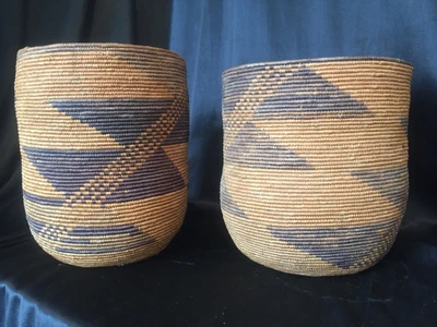 £1200 • Buy RARE FIND GENUINE HUPA NATIVE AMERICAN BASKETS EARLY 1900s X 2 NAVAJO FOLK ART