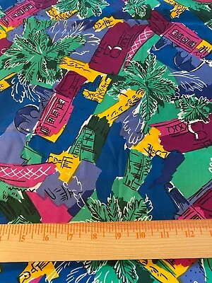 Hamil Textiles Cotton Print Fabric Colorful Middle Eastern Print 1 Yd 20  X44  • $10.99