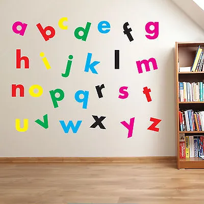 Nursery Kids Children Alphabet Letters A To Z Writing Wall Stickers Decal Kid A7 • £14.84