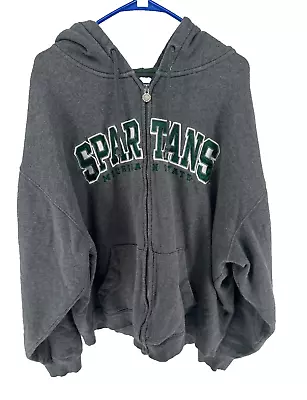 Champion Michigan State Spartans Full Zip Hooded Jacket Men's Size 2XL • $11.99