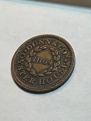 Massachusetts Civil War 1864 Dunn & Co.'s Oyster House Token • $50