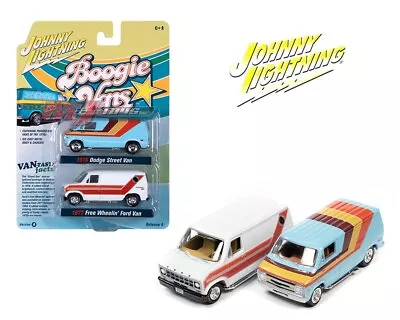 Johnny Lightning 1:64 Boggie Van 1976 Dodge Street Van & 1977 Ford Van JLSP219A • $21.49