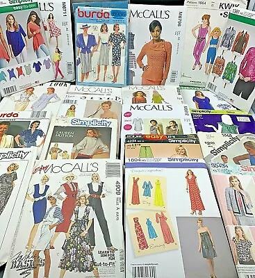 New Selections: Women's Plus Full Figured Queen Size Clothing Sewing Patterns • $17.50