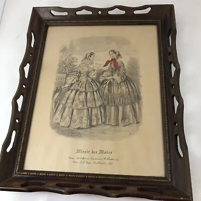 Miroir Des Modes Hand Colored French Paris France Victorian Fashion Print VTG • $22.77