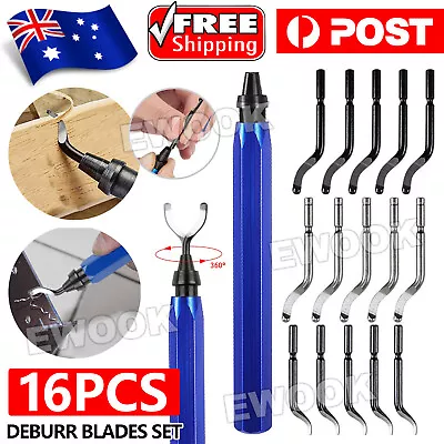 $14.95 • Buy 16Piece Rotary Deburr Blades Set Metal Deburring Tool Kit For Wood Copper Steel