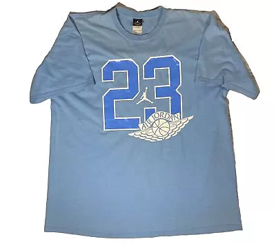 Y2K Air Jordan T Shirt Mens 2XL Blue Jumpman Logo 23 00s Vintage • $19.99