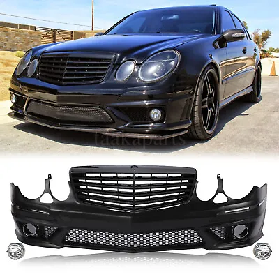 E63 Amg Style Front Bumper W/Grill W/Fog Lights For Mercedes Benz E-Class 03-09 • $626.99