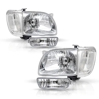 For 2001-2004 Toyota Tacoma Chrome Headlights Clear Corner Lamps + Bumper Lights • $79.99