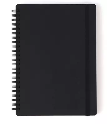 MUJI High-quality Paper Double Ring Notebook With Rubber Clasp A5 80 Sheets • $12.99