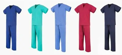£9.50 • Buy Medical Scrub Uniform TUNIC & TROUSER Set, Unisex NHS Compliant Hospital Suit