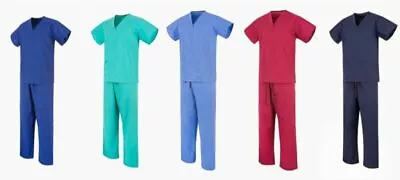 £9.50 • Buy Medical Scrub Uniform TUNIC & TROUSER Set, Unisex NHS Compliant Hospital Suit