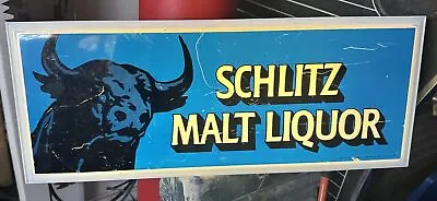 Vintage 1977 Schlitz Malt Liquor Lighted Beer Advertising Bar Wall Sign • $95
