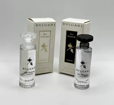 Bvlgari Au The Blanc And Au The Noir Mini Bundle EDC Perfume Splash .17oz New • $22.50