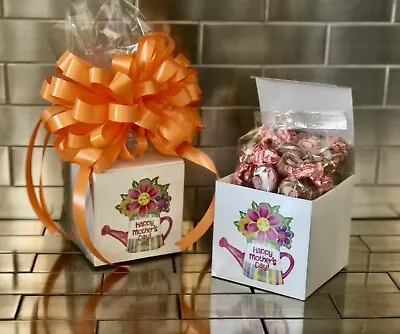 Mother’s Day Gift Basket-Box With Goetze's Caramel Creams Wrapped & Orange Bow • $8.75