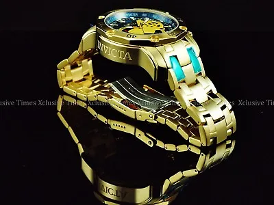 INVICTA Men’s MOTO Scuba Pro Diver Gen 3.0  Chronograph 18K Gold Plated SS Watch • $107.95