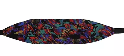Vintage 80s 90s MEL HOWARD CUMMERBUND FITS ALL 27-48 Silk Colorful Multi Belt • $14.45