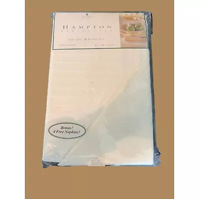 Brownstone Gallery Hampton Tablecloth Ivory 100% Polyester 60  X 84  Oblong NEW • $19.99