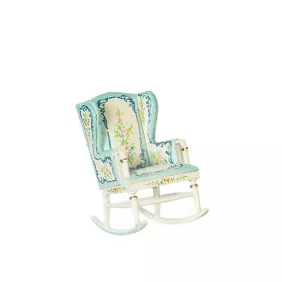 Rocking Chair White Miniatures Dollhouse Nursery 1/2 Inch Scale JBS1645w • $128