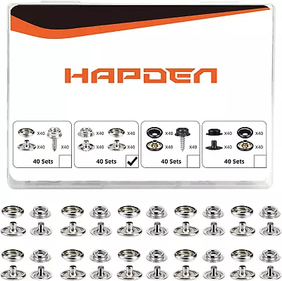 160 Pcs Snap ButtonsSnap Fasteners Kit 15Mm Stainless Steel Snaps Marine Grade  • $22.17