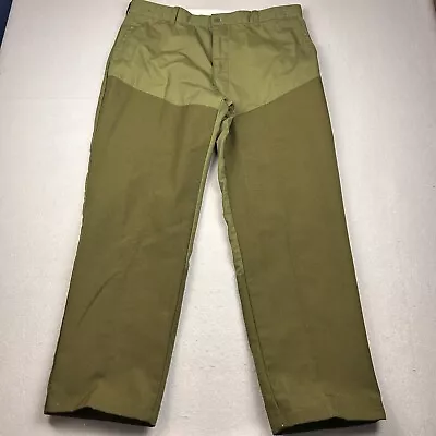 Vintage Rattlers Brand Brush Guard Pants Men 40x31 Green USA Made Upland Hunting • $28.95