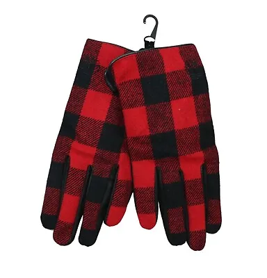 Timberland Buffalo Plaid Tech Tip Touchscreen Men's Leather Gloves NWT • $31.45