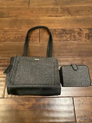 St. John's Bay Gray Wool Purse Women's Shoulder Bag With Matching Wallet • $15