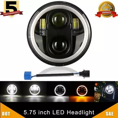 5.75 5-3/4 Round LED Projector Headlight  For Honda VTX1300 C R S VTX1800F3 • $33.83