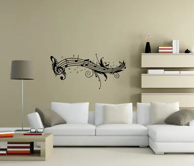 £4.80 • Buy Music Notes Wall Stickers Wall Art Decals Quote Home Decor UK Zx105