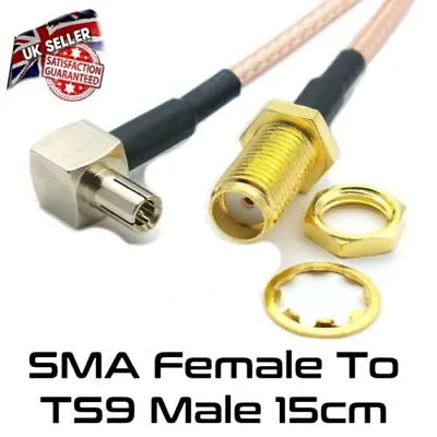 £3.69 • Buy SMA Female To TS9 Male Pigtail 15cm Connector Pigtail Router Adapter UK Seller