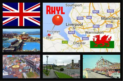 £2.45 • Buy Rhyl, Wales, Uk - Souvenir Novelty Fridge Magnet - Sights / Flags / New / Gifts