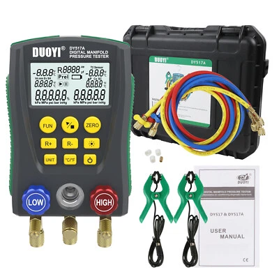 $169 • Buy Digital Refrigeration HVAC Gauge Meter A/C Vacuum Pressure Temperature Tester 
