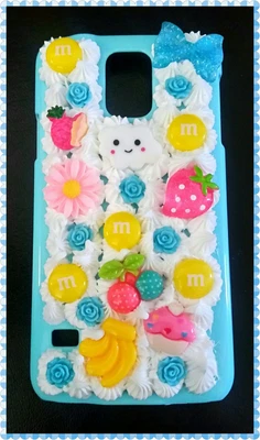 $11.99 • Buy Decoden Whipped Icing Collectible Blue Fall Phone Case For Samsung Galaxy S5!