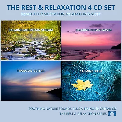 Relaxing Nature Sounds 4 CD Set - For Meditation Relaxation And Sleep - Used • $15.95