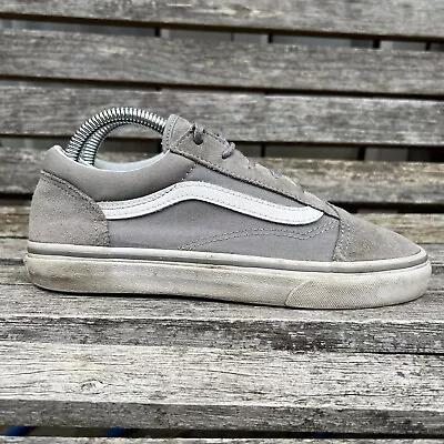 Vans Off The Wall Old Skool Classic Grey White  Trainers Shoes UK 4.5 EU 37 • £28.99